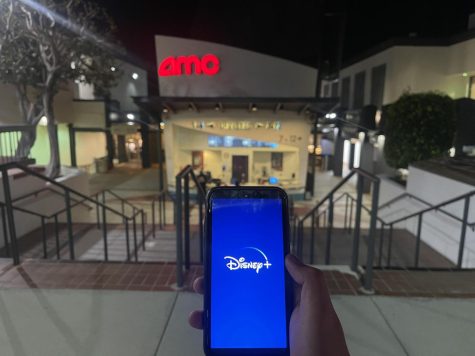 Disney+ is one of the many streaming services overlooking the Amc 12 movie theater at Marina Pacifica (Photography by: Lance Nguyen)
