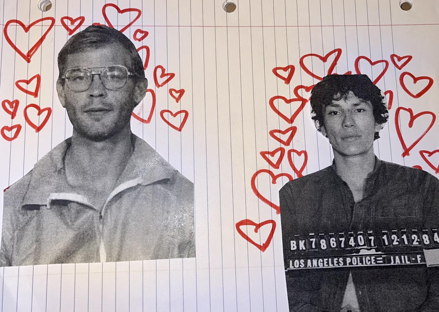 Collage made by Natalie Meschuk of Serial Killers being romanticized. (Photography by: Natalie Meschuk)