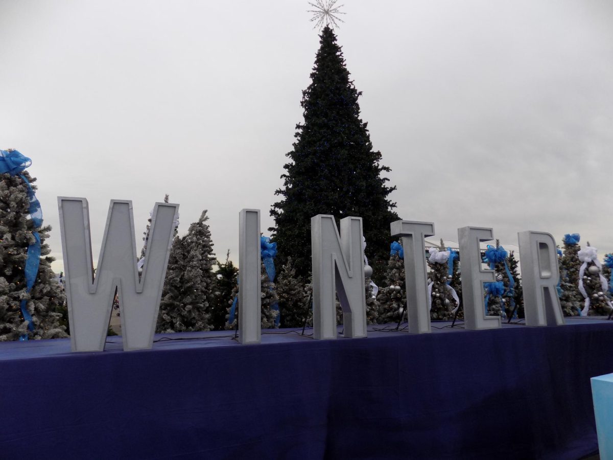 Winter Fair sign greeting event goers at the entrance to the OC Winter Fest. (Photographed by: