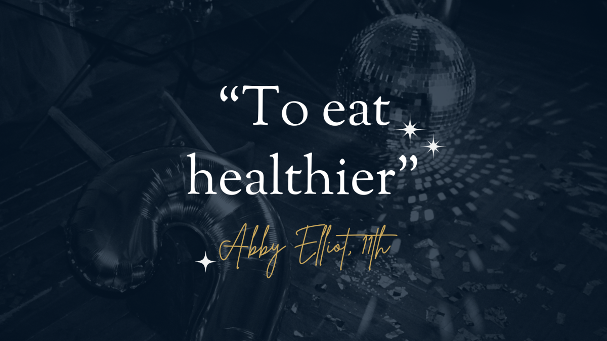 11th-grader Abby Elliot shares her resolution, To eat healthier (Photography by: Izzy Vosper)
