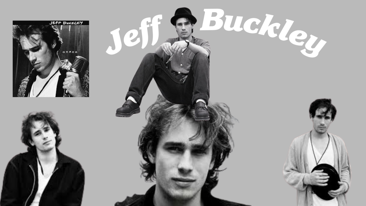 A collage of Jeff Buckley during the Grace era of his life.