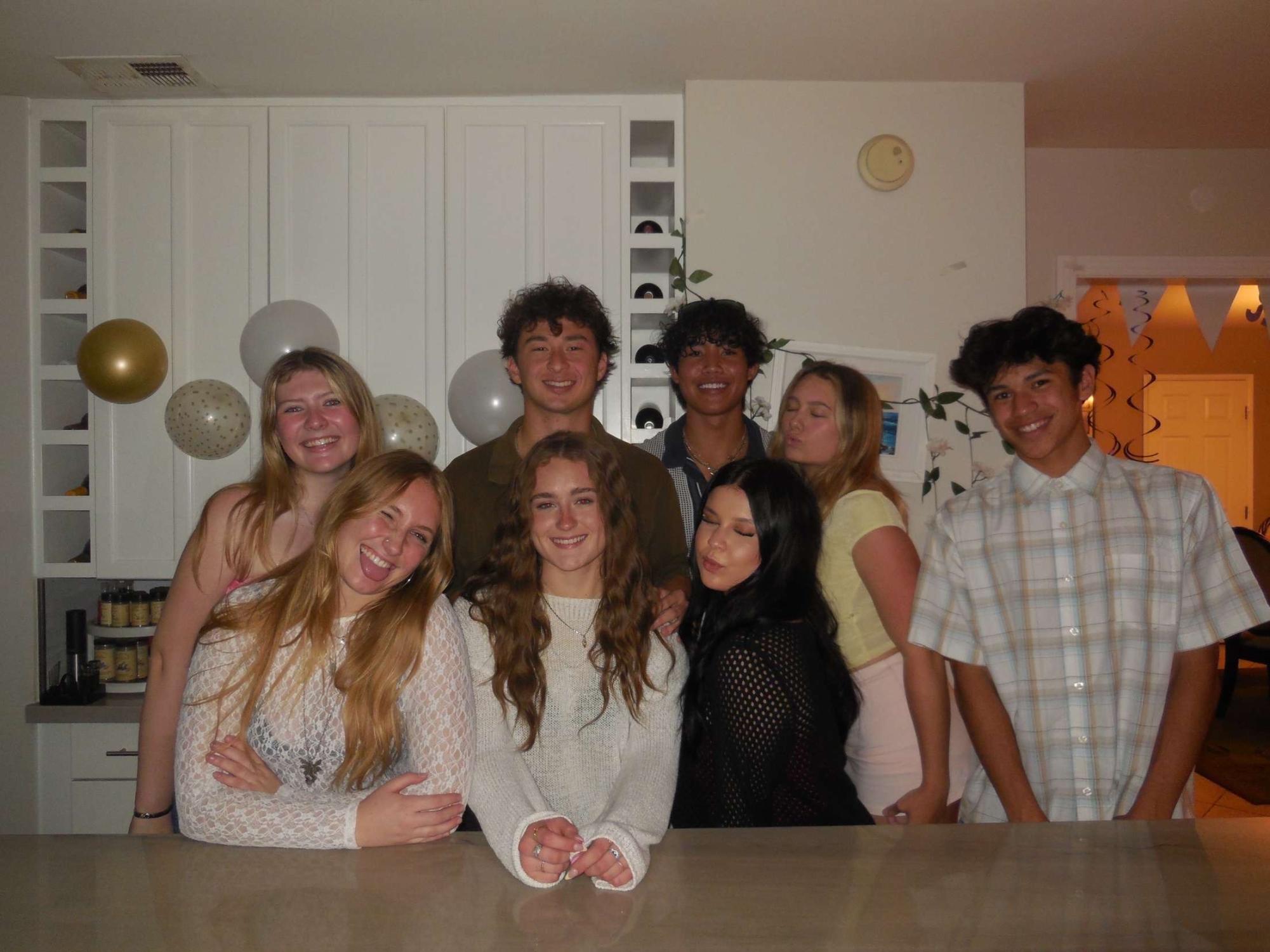 A picture of me and the friends that I made this last year of high school.